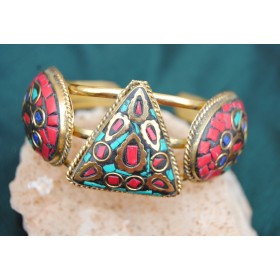 Colorful Art Work Cuff Bracelet 